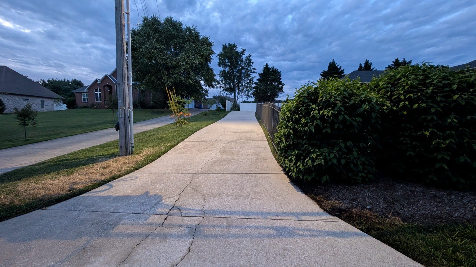 Finished driveway after cleaning